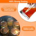 52 PCS Mason Jar Lids and Rings Wide Mouth, Reusable Large Canning Lids for Mason Jars, Food Grade Material Fit & Airtight, Lids for Mason Jars Complimentary whiteboard marker