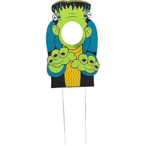 Fun Express Green Monster Face Yard Sign - Monster Inflatable Outdoor Decoration - Monster Birthday Party or Baby Shower Yard Signs - Lights for Holiday,Garden,Lawn Party Decor Outside