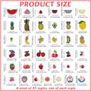37 Pcs Sweet Fruit Iron on Patches, Summer Fruit Embroidered Sew on Patches, Watermelon Lemon Pineapple Applique Patch for Clothing DIY Accessories