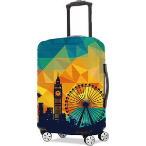 FIRST WAY Luggage Cover Protector - Anti-Scratch Suitcase Cover for Travel - Protects Against Dirt and Wear, Fits 18"-22" Luggage Modern City