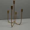 5-Candle Cast Iron Metal Candelabra Candlestick Holders 15 inch Tall Candle Holder Wedding Event Candelabra Candle Stand Brass Gold