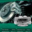 SCITOO 18-B4729 18-B4728 Left & Right Brake Calipers w/Bracket For Cadillac For Escalade 2002-2006, For Chevy For Astro 2003-2005, For GMC For Safari 2003-2005, with 4 Wheel Double Pistons