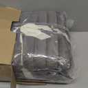 Amélie Home Faux Fur Throw Blanket for Couch, Cozy Fuzzy Fluffy Fur Luxurious Soft Striped Plush Gift Blankets for Family Sofa Chair Bedroom, 55"x70", Charcoal Grey