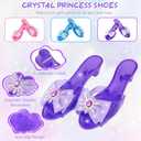 Princess Dress Up for Girls, Dress Up Clothes for Girl with Princess Shoes, Toddler Girls Boutique, Pretend Play Gifts for Little Girl Aged 3-6 Years Old (Pink)