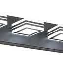 SOLFART Modern LED Dimmable Bathroom Light Fixtures Over Mirror Led Vanity Lights Modern Black LED 6 Light Vanity Light Matt Black-Dimmable