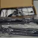 UBeesize LED Video Light Kit, 2Pcs Dimmable Continuous Portable Photography Lighting with Adjustable Tripod Stand & 5 Color Filters for Tabletop/Low-Angle Shooting, for Zoom, Game Streaming, YouTube