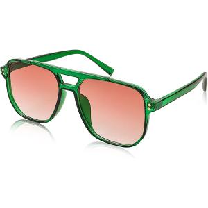 livho Trendy Polarized Square Aviator Sunglasses Women Men Square Eyewear Frame, Retro Sun Glasses for Women Men 2025 Shades