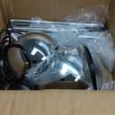 COSYLUX Modern Floor Lamp for Living Room, Industrial Tall Standing Lamp for Bedroom, Metal Shade Reflecting Light Reading Floor Lamp for Office, Nursery Room, Corner(Chrome)