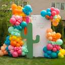 Mexican Fiesta Balloon Arch Kit, 133pcs Blush Pink Turquoise Blue Pastel Green Light Orange Yellow Colorful Balloons Garland for Birthday Carnival Festival Tropical Hawaiian Summer Party Decorations