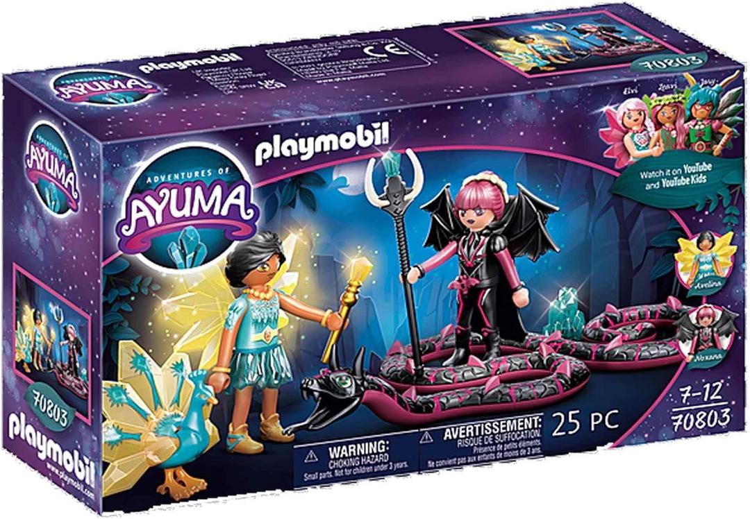 Playmobil Adventures of Ayuma Crystal Fairy and Bat Fairy with Soul Animals