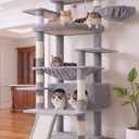 Heybly Tall Cat Tree for Large Cat, 80-inch Multi-Level Cat Tower HCT038W