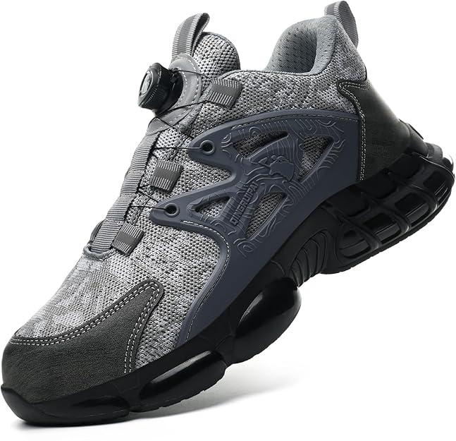 Steel Toe Shoes for Men Women Lightweight Comfortable Work Sneakers Composite Toe Shoes Safety Tennis Sneakers for Long Shifts, Size 12