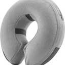 BENCMATE Protective Inflatable Collar for Dogs and Cats - Soft Pet Recovery Collar Does Not Block Vision (Small, Grey)
