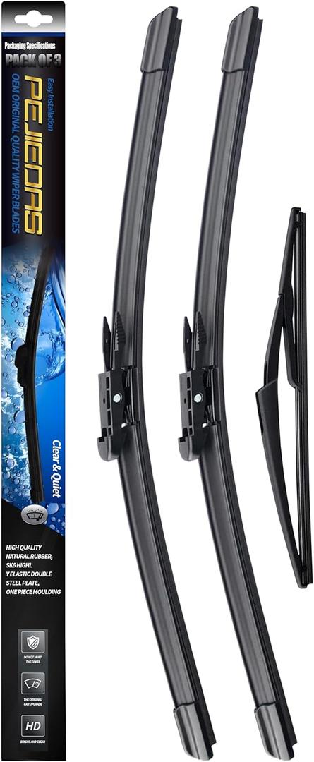 3 x OEM Wiper Blades, Replacement Wiper Blades for Mercedes-Benz ML GL R 320 350 450 500, (28" & 21" Front Wipers + 12" Rear Wiper Blades)