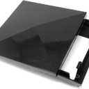 Black Plastic 5" Classic New England Style Vinyl Fence Post Caps, 5"x5" Post Cap for Vinyl Fence Post (2)