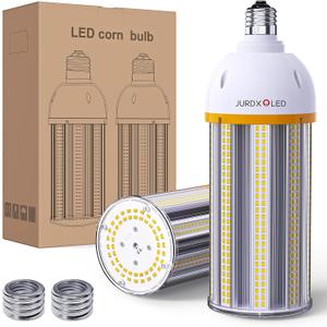 2Pack LED Corn Light Bulb 9000 Lumen 3000K 60W Large Area Yellow Light E26/e39 Base for Outdoor Indoor Garage Warehouse Factory Workshop Street Backyard3000K Warm Yellow Light,60Watts 2Pack