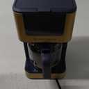 West Bend Timeless 12-Cup Programmable Coffee Maker with Brew Strength Selector for Hot and Iced Coffee, Includes 1-4 Cup Brew Option and Permanent Filter (Blue/Gold)