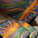 Colorful Sun In Horizon Car Seat Cushions, 6 Pieces, 17.3 X 13 in