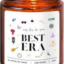 Taylor Inspired Scented Candle - Natural Soy Lavender Candle- 9Oz, Cool Gifts Idea for Christmas, Birthday Gift for Fans, Fun Presents (Best ERA- Amber Jar with Dried Flowers)