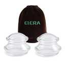 ELERA Silicone Cupping Therapy L Size Sets, Professionally Chinese Massage Cups Tools, Silicone Cup for Joint Pain Relief, Massage Body (L*2 Cups)