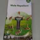 Snake & Mole & Rabbit & Skunk Repellent Solar Powered, 2025 Upgraded Ultrasonic Deterrent, IP65 Waterproof, Gopher Groundhog Chipmunk Raccoon and Vole Repellent & Deterrent for Lawn & Garden, 4 Pack