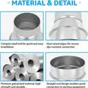 Duct Reducter 6" to 4" Inch Air Ducting Reducer Increaser Air Duct Adapter or Round Metal Pipe Reducer for Bathroom Kitchen Ventilation Systems