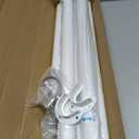 Closet Rods for Hanging Clothes, 17 to 84 Inch Heavy Duty Stepless Adjustable Closet Hanging Rod, 1.3 Inch Diameter Metal Closet Rod for Wardrobes Laundry Bedroom RV, White