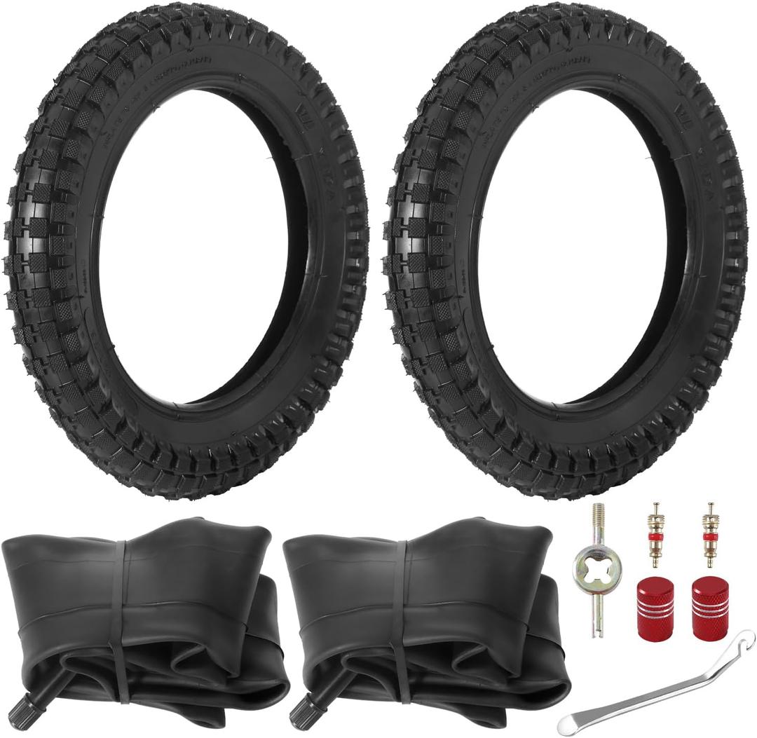 KAMIER 12.5x2.75 (12-1/2x2.75) Tires and Inner Tube Set for Razor Electric MX350 MX400 ZR350 SX350 Dirt Bike E-zip E500 E750 X-Treme X-560 Kids Scooter Mini Dirt Bike 12.5x2.5 Tire Tube Parts (2 Pack)