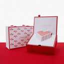Heart-Shaped Gift Box for Mother's Day, Gift Box with Lids Velvet Necklace Ring Earring Pearl Storage Organizer Holder Box for Mother's Day/Wedding/Birthday Present