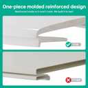 Toilet Seat, Round Toilet Seat with Slow Close Hinges, Never Loosen, Easy Installation and Cleaning, For Most Standard Round Toilet Seats(16.5"), Two Sets of Parts, Durable Plastic