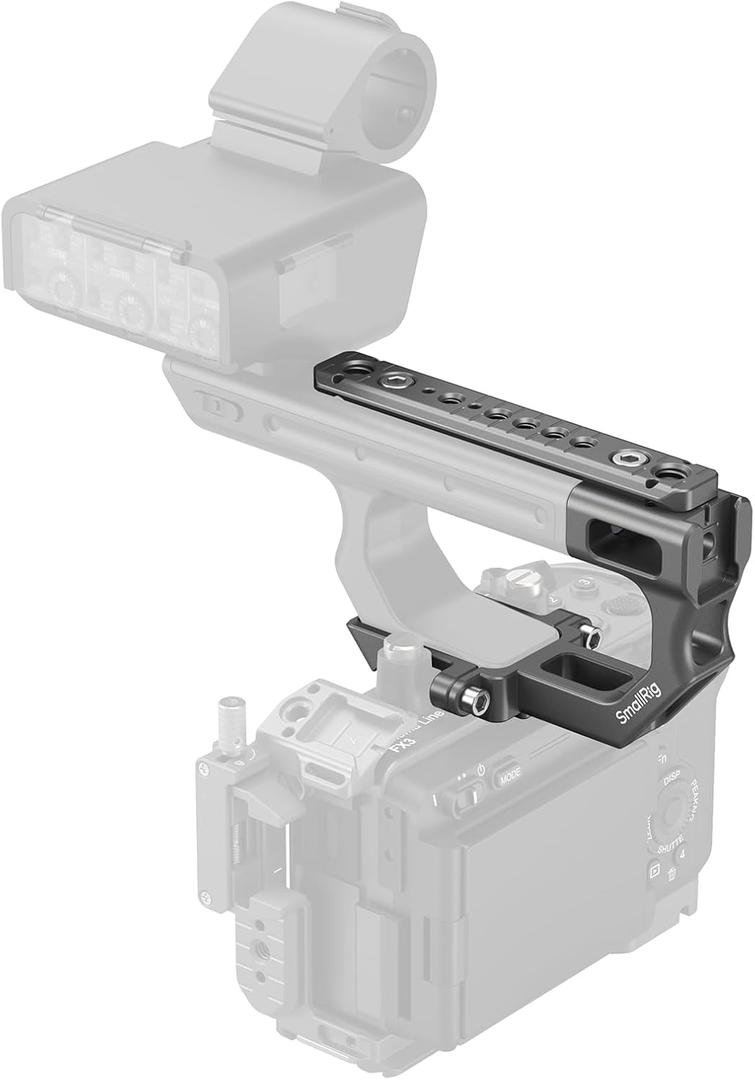 SMALLRIG Extension Mount Plate Kit for Sony FX3 / FX30 XLR Handle with Cold Shoe, HawkLock Quick Release Structure, with Built-in 1/4"-20 Threaded Holes & 3/8" -16 Locating Holes for ARRI - 4830