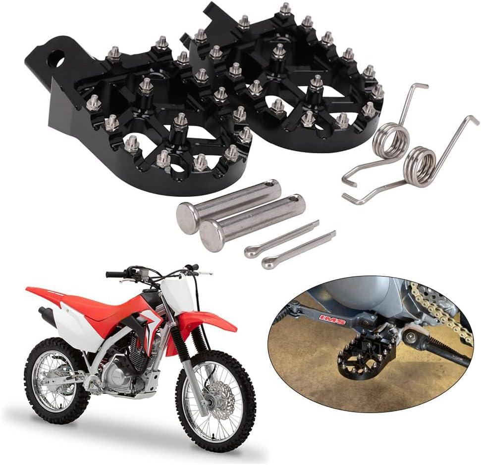 AnXin Dirt Bike Foot Pegs Motorcycle Footpegs Foot Pedals Rests CNC For CRF 110 CRF110F 2013-2024 CRF125F 2014-2024 Dirt Pit Bike Black