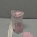 Pandaloo Glass Cups With Lids and Straws -20 Fl Oz- Perfect Size Iced Coffee Cup - Smoothie Cup With Bamboo Lid and On the go Lid - Glass Tumbler With Straw (1 Count (Pack of 1), Tender Pink)