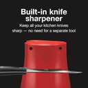 Proctor Silex Power Electric Automatic Can Opener for Kitchen with Knife Sharpener, Twist-off Easy-Clean Lever, Cord Storage, Red (75226)