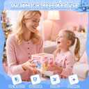 cosone Fabric Flower Bouquets Toys, Arts and Crafts Kits for Kids Age 3-12, Easter Basket Stuffers, Ideal Gifts for Preschool Girls, Educational Handmade Frozen Toy for Girls Ages 3 4 5 6 7 8 9 (Blue Frozen Set)