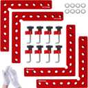 Corner Clamps for Woodworking, WenCrew 4 Pack 5.5" Aluminum Right Angle Positioning Clamp, Precision Woodworking Tools for Cabinets, Drawers, Frames, and DIY Projects, Durable Corner Clamps