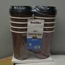 Ripple Cups with Lids - 16oz - Brown - Paper - Case of 240 - For Hot Drinks & To-Go Service, Large