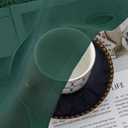 Aiyufeng Hunter Green Sheer Curtain Drapes 84 Inch Length 2 Panels for Living Room, Light Filtering Voile Green Drapes for Bedroom, Patio, Sliding Door, Each 40" W x 84" L