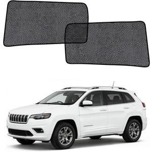 Car Window Shades for Jeep Cherokee (2014-2023), 2-Pack Rear Window Sun Shades for Baby – Breathable Mesh, UV & Heat Blocker, Privacy Protection for Camping, Travel, Sleep & Nursing