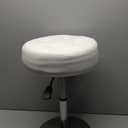 Ottoman Swivel Vanity Stool Chair for Makeup Room Stool for Vanity Chair Height Adjustable Faux Leather White