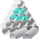 50 Pack Thick Cardboard Tubes for Crafts - Bulk Craft Rolls - Round Cardboard Tubes - Toilet Paper Rolls Crafts - Craft Tubes - Paper Tube for Arts & Crafts - 1.57 x 3.9 Inches - White