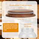 4 PCS 1 Gallon Mason Jar Lids Wooden Fits 3.7 Inch Inner Dia Replacement Mason Jar Lids Ball Glass Jar Lids Wooden Lid with Silicone Seal Canning Jars Lids Only for 1 Gallon Jars(4, Natural Acacia)