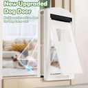 Medium Dog Door for Door, UpgradeThicken, Suitable for Dogs Up to 40LBS, Doggy Door with Sliding Lock Panel and Magnetic Flap for Interior and Exterior Doors (White)