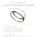SURITCH 3 Pack Ring Cover for Oura Ring 4 & Oura Ring Gen 3 Horizon/Heritage, Ultra-Thin Anti-Yellow Transparent Ring Protector TPU Case for Oura Size 6/7, Support Charging with Cover on - G/R/S