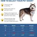 Pet Door for Wall with Secure Aluminum Lock, Steel Frame and Telescoping Tunnel, Double Silicone Flaps Dog Doggy Door and Cat Door Suitable for All Pets, Strong & Durable (Pets Up to 100 Lb) -Large