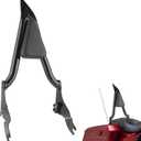 28" Sissy Bar, Detachable Passenger Backrest, Height Adjustable Rear Pad Fit for Harley Davidson Street Glide Road Glide Electra Glide Road King Touring 2009-2024 Black