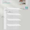 SONGMICS Shoe Rack Organizer, 8-Tier Shoe Storage Cabinet for Closet and Entryway, Holds 32 Pairs of Shoes, Adjustable, Cloud White ULPC034W03, 8 Cubes