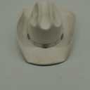 Cowboy Hat for Women and Men with Shapeable Wide Brim - Felt Cattleman Western Hats for Cowboys and Cowgirls (Large-X-Large, Ivory White)