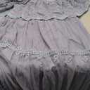 Women's Off The Shoulder Embroidered Lace Maxi Wedding Dress Boho Brides Bridesmaid Wedding Guest Party Maternity Photoshoot Dresses Grey Blue 2XL
