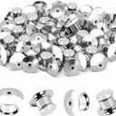 40PCS Locking Pin Back Locking Pin Keeper Clasp, Metal Pin Backing for Brooch Enamel Lapel Pin Lock